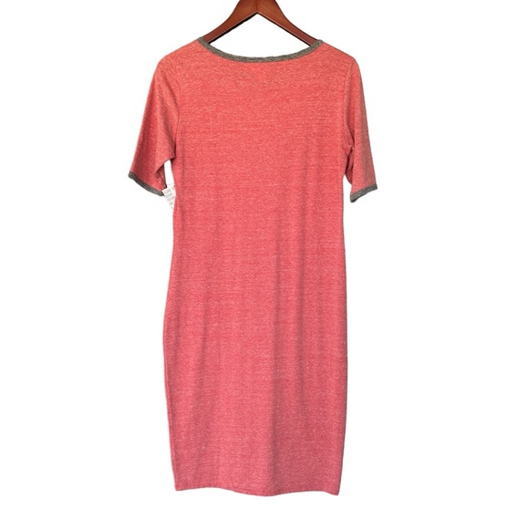 LulaRoe NWT Julia Heather Red T-shirt Dress Medium - Picture 4 of 8